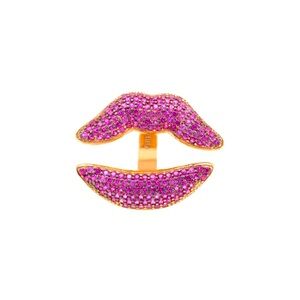 LATELITA KISS ME LIPS RING ROSEGOLD